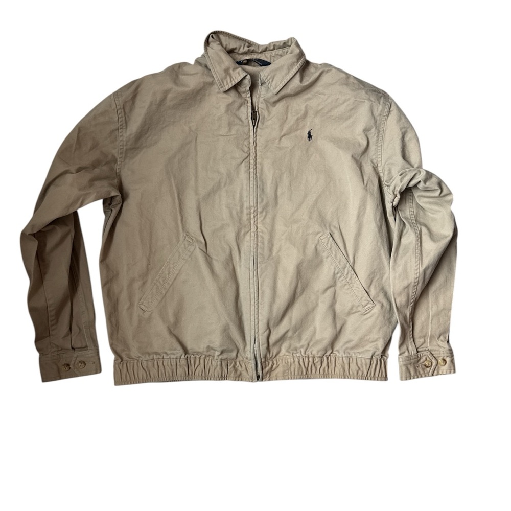 Ralph Lauren Men's Light Tan Jacket Fall Size Large Cotton